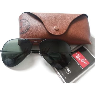 Ray Ban Aviador RB3025 /26 Preto lente verde G-15