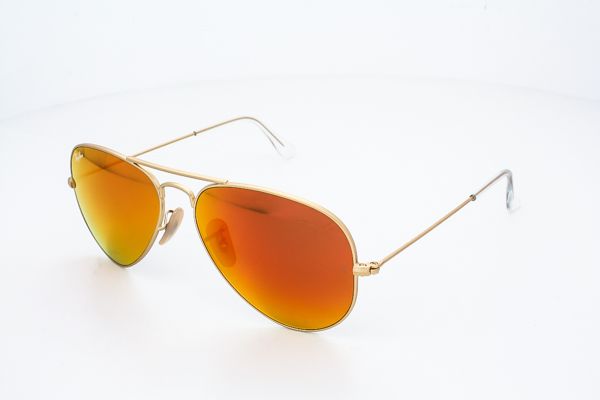 Ray Ban Aviador RB3025 /26 Dourado Lente Espelhada Vermelho