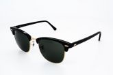 Ray Ban Clubmaster RB3016 Preto e Dourado Lentes Verdes G-15